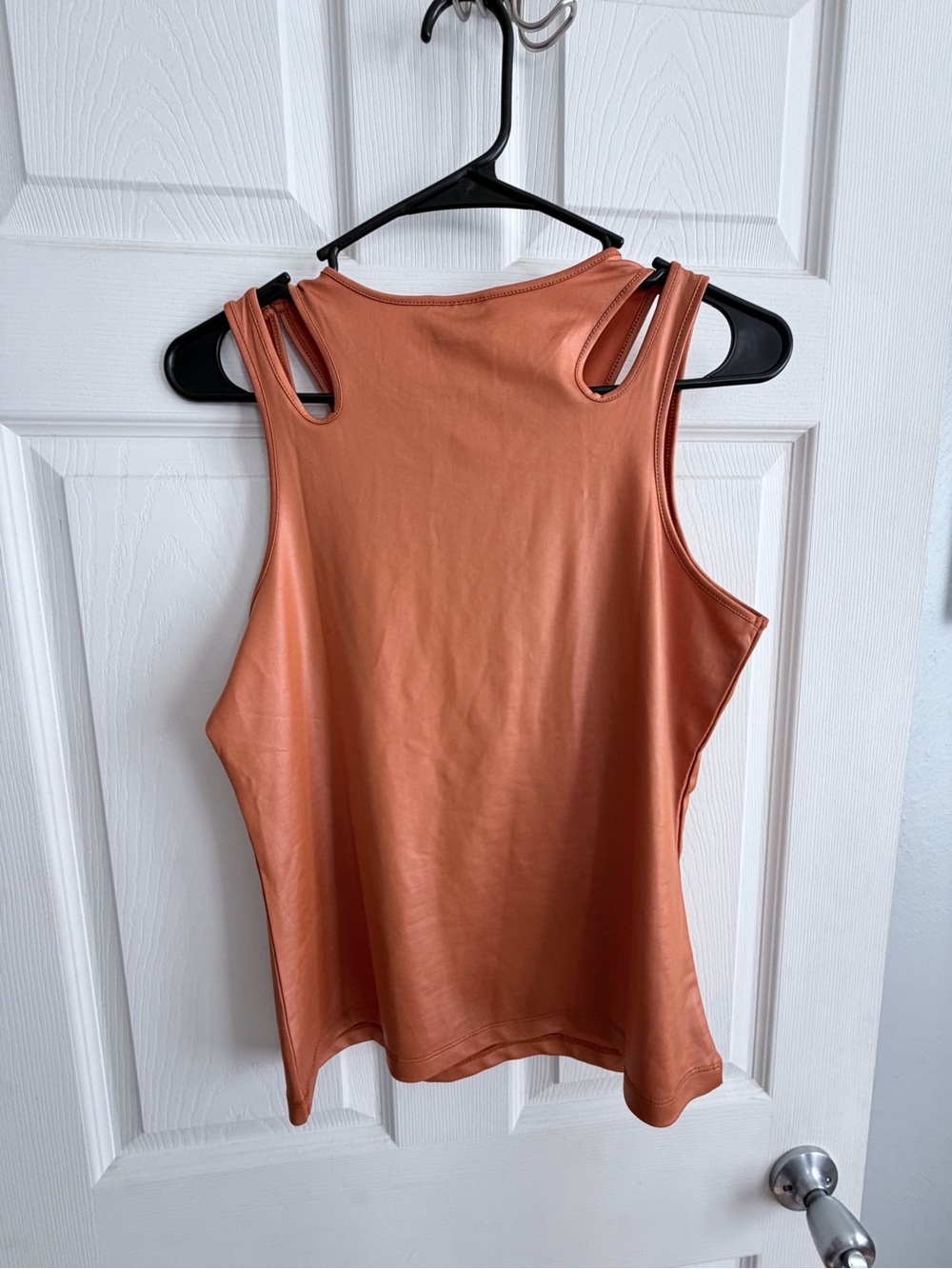 Women's Rust Cutout Shoulder Tank - Picture 2 of 8